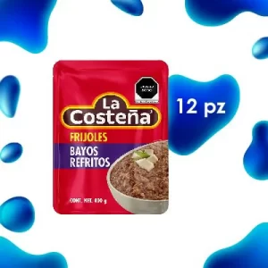 Frijol Bayo refrito la costeña 430 gr c/u Caja con 12 pz